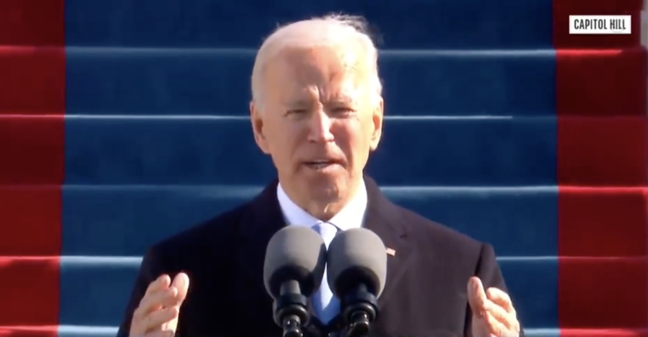 Biden Promises 'We Will Defeat' Political Extremism and White Supremacy in Inauguration Address (Video)