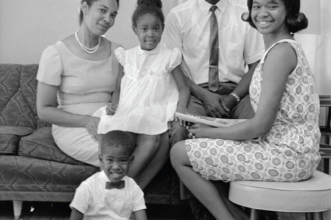 Marshall Colston (second from bottom right with his family - wife Eva and children Marty, Laura and Jacqueline, picture left to right)