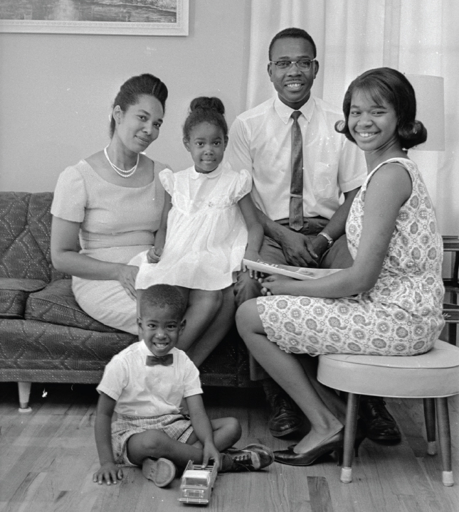 Marshall Colston (second from bottom right with his family - wife Eva and children Marty, Laura and Jacqueline, picture left to right)