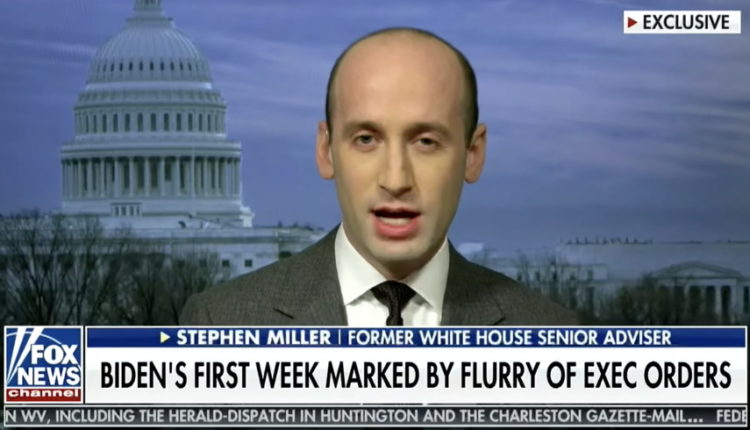 Stephen Miller Freaks Out on Fox News Over Biden Undoing Trump's Legacy