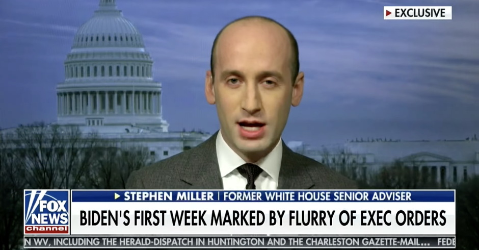 Stephen Miller Freaks Out on Fox News Over Biden Undoing Trump's Legacy