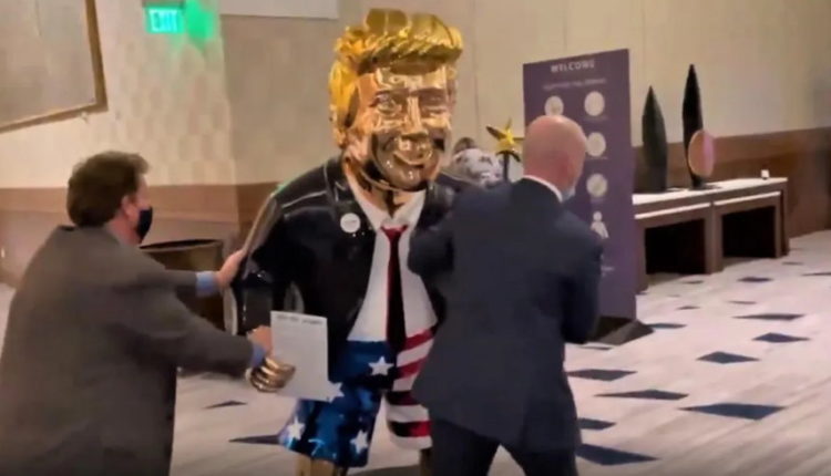 CPAC Mocked for Displaying Giant Gold Trump Statue
