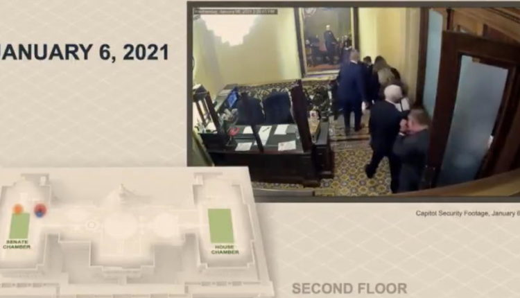 Never Before Seen Security Camera Footage Shows Mike Pence and Family Being Escorted Away From Insurrectionists