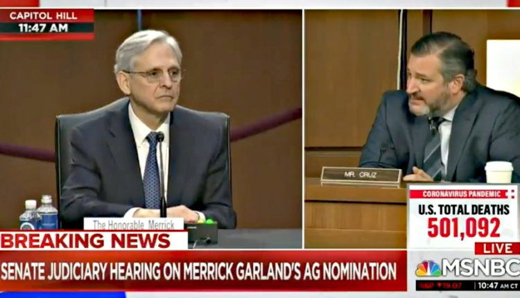 Ted Cruz Blasted for Garland Questions – and for Going to DC After Cancun