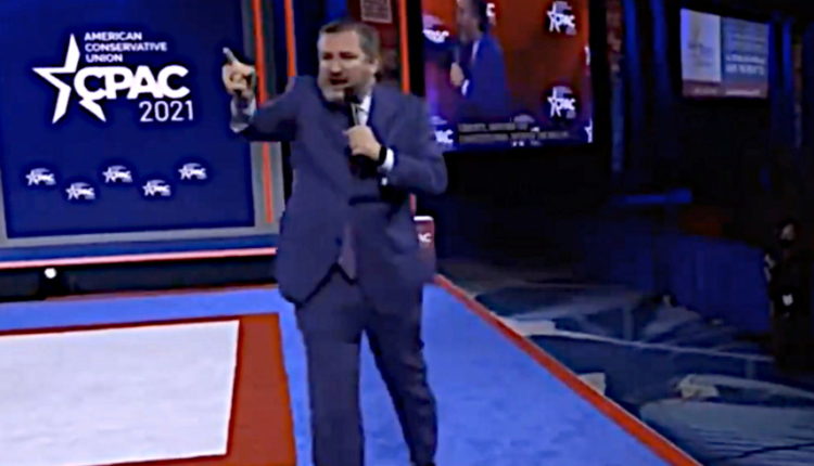 Ted Cruz at CPAC Slams Biden, Yells U.S. Will Return to 'Sanity,' Screams at the Top of His Lungs 'Freedom!'