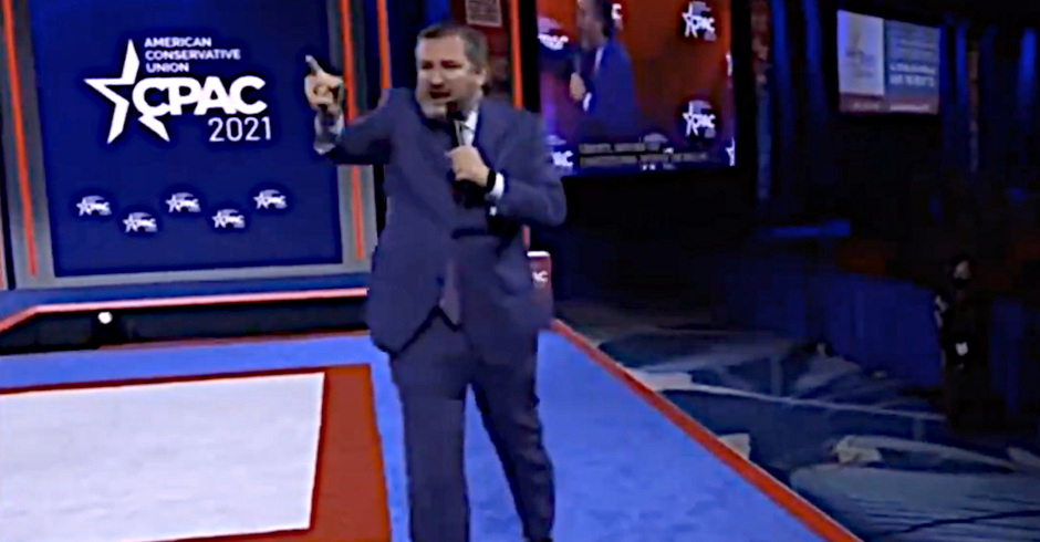 Ted Cruz at CPAC Slams Biden, Yells U.S. Will Return to 'Sanity,' Screams at the Top of His Lungs 'Freedom!'