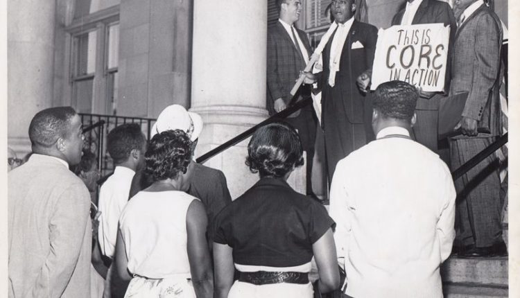 W.S. McIntosh  making remarks on the steps of Dayton City Hall in photo dated Aug. 2, 1962.  DAYTON DAILY NEWS / WRIGHT STATE UNIVERSITY SPECIAL COLLECTIONS AND ARCHIVES  
