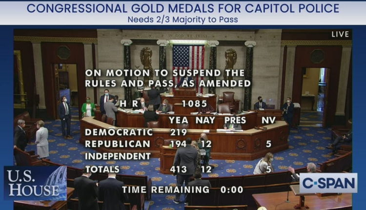 12 House Republicans Vote Against Bill Awarding Congressional Medals to Police for Protecting the Capitol on Jan. 6