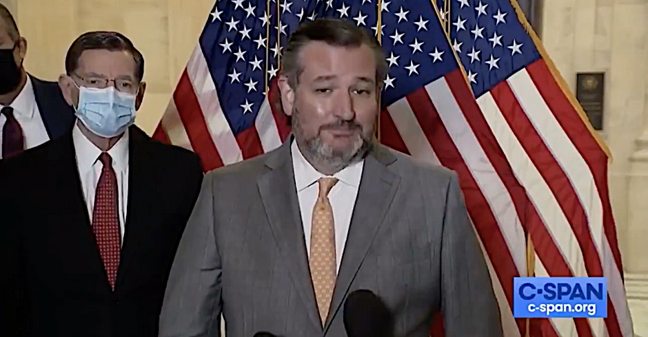 Cruz Refuses to Wear Mask When 'Talking to the TV Camera' – Falsely Claims He's Following 'CDC Guidance'