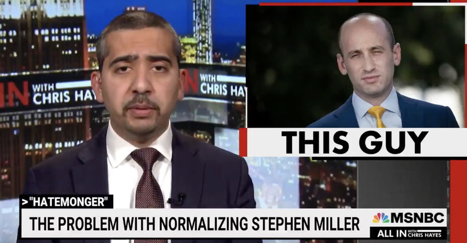 MSNBC Host Blasts 'Normalization' of 'Spreader of White Nationalist Propaganda' Stephen Miller