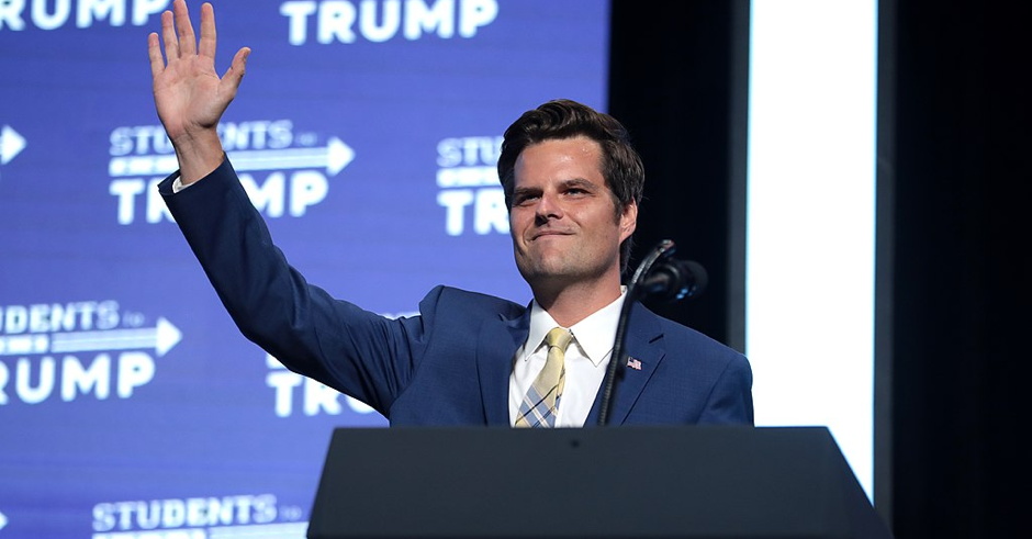 Matt Gaetz Blasted After Standing Up for Anti-LGBTQ Hate Group While Promoting ‘Fascist Sympathizer’