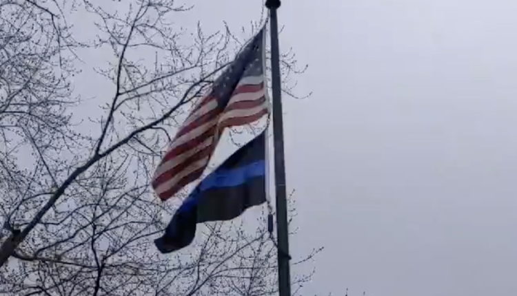 Anger Over Thin Blue Line Flag Flying at Station of Cop Who Shot 20 Year Old Daunte Wright: 'You Can't Reform This'