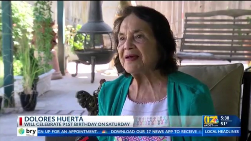 Civil rights icon Dolores Huerta celebrating 91st birthday this weekend