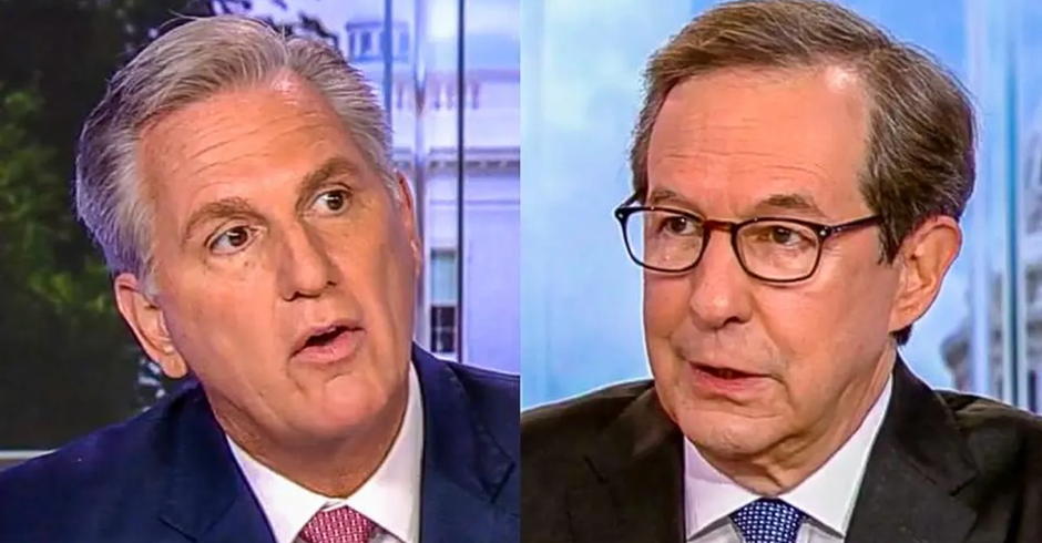 Kevin McCarthy Squirms as Chris Wallace Grills Him on Trump's Seditious Behavior on Jan. 6