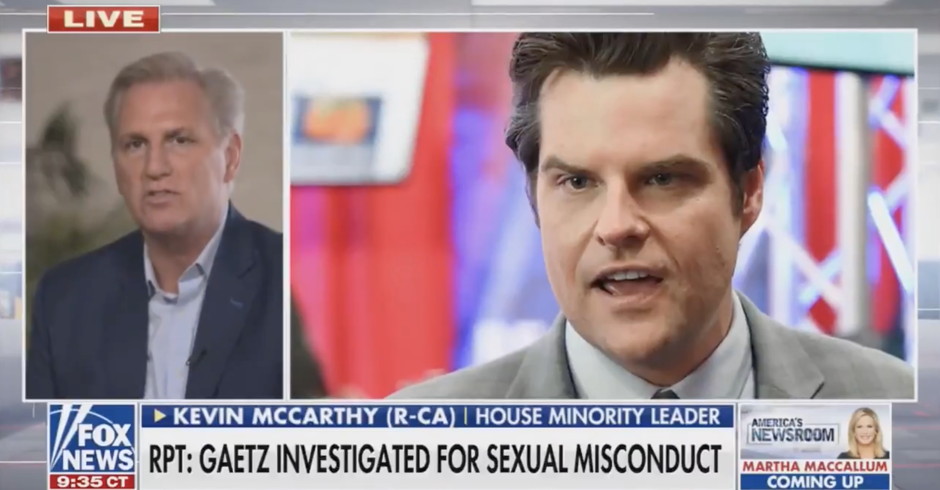 McCarthy Refuses to Remove Gaetz from Committee Overseeing DOJ Despite Sex Trafficking Allegations Conflict of Interest