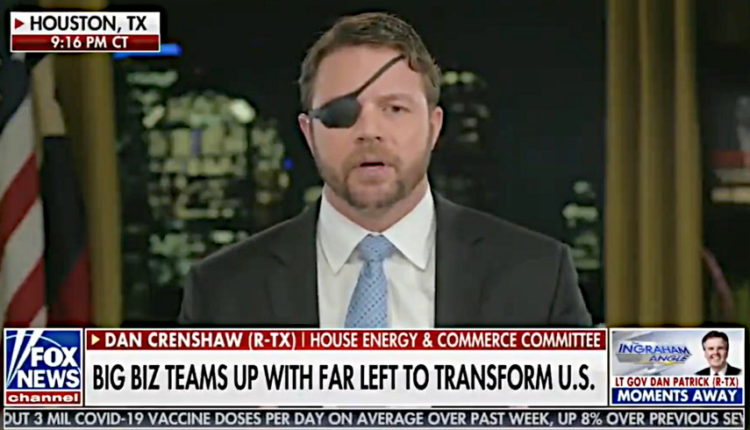 Texas Republican Dan Crenshaw Mocked for Calling Companies Opposing Voter Suppression 'Fascism'