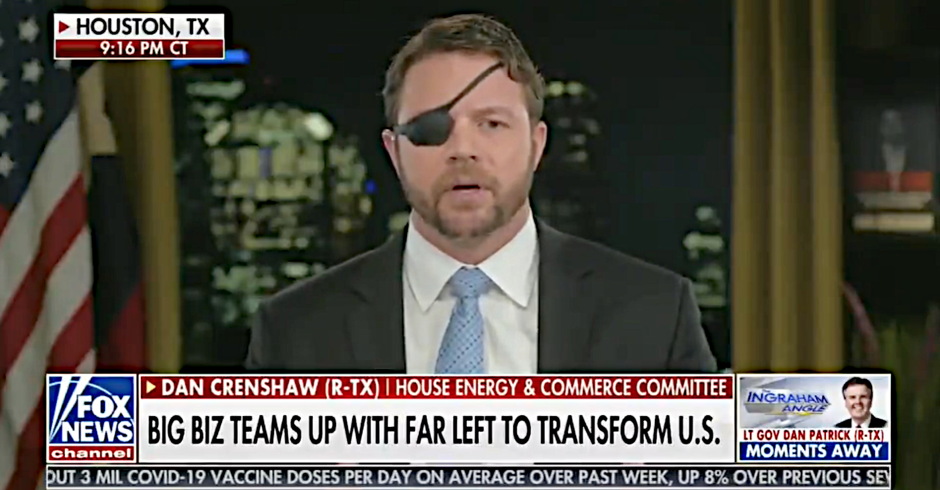 Texas Republican Dan Crenshaw Mocked for Calling Companies Opposing Voter Suppression 'Fascism'