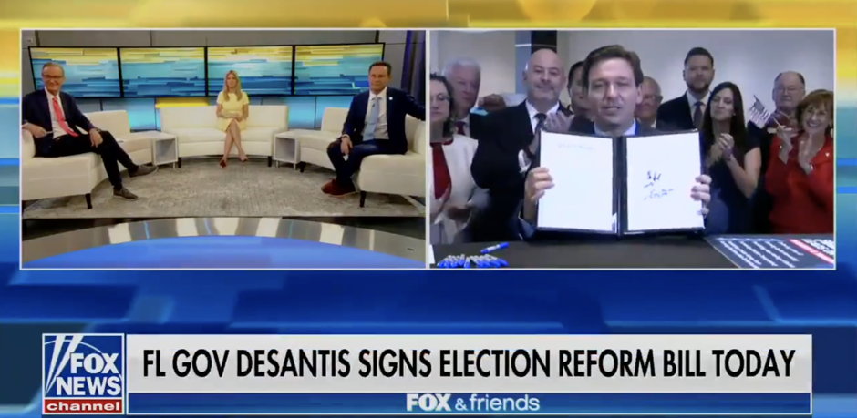 DeSantis Signs Voter Suppression Bill Into Law – Bars All Local News but Gives Fox 'Exclusive'