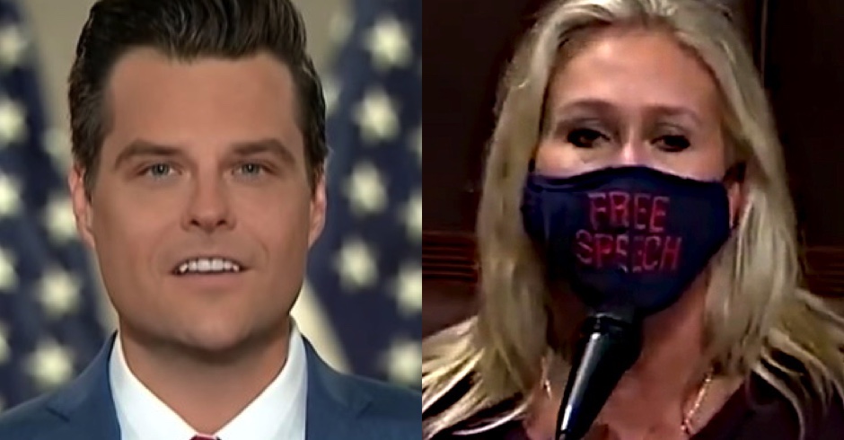 Matt Gaetz and Marjorie Taylor Greene Team Up to Push ‘Unhinged’ Trump-Promoted Conspiracy Theory to DOJ