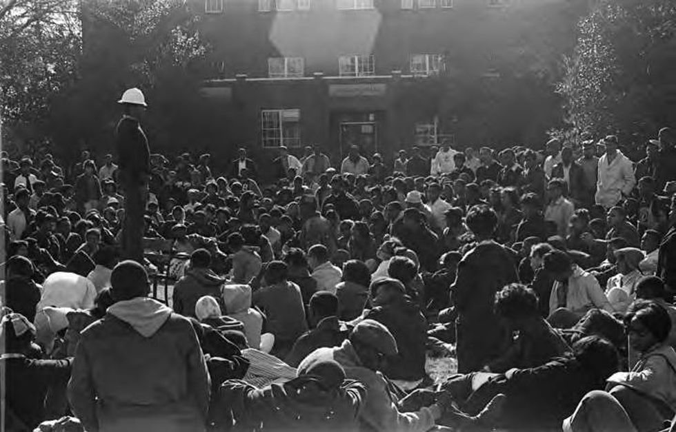 Wendell Paris, Sr. at a voting rights rally in the 1960s