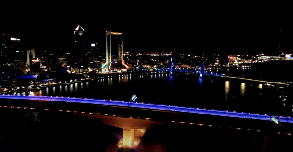 DeSantis Admin Orders Jacksonville Bridge Stripped of LGBTQ Pride Month Rainbow Lights One Day After Turned On