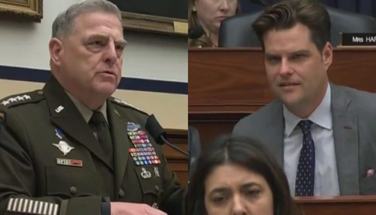 Joint Chiefs Chairman Incinerates Matt Gaetz With Epic Lecture on Critical Race Theory
