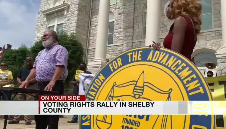 State and local civil rights activists host voters rights rally in Shelby County