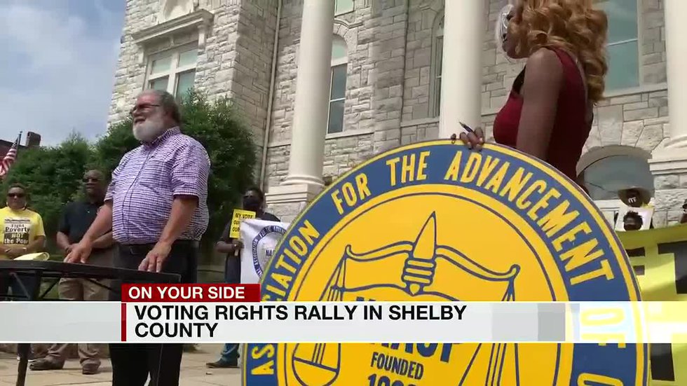 State and local civil rights activists host voters rights rally in Shelby County