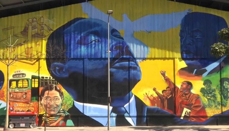Huge mural honoring black civil rights leaders unveiled in Rio