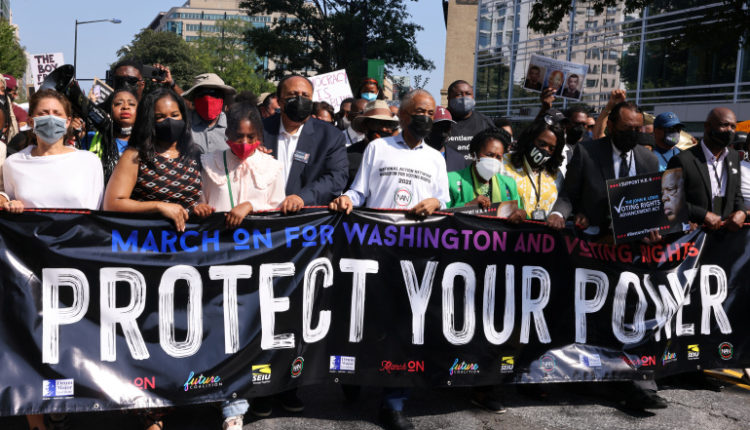 Thousands march across US to demand voting rights protection | Civil Rights News