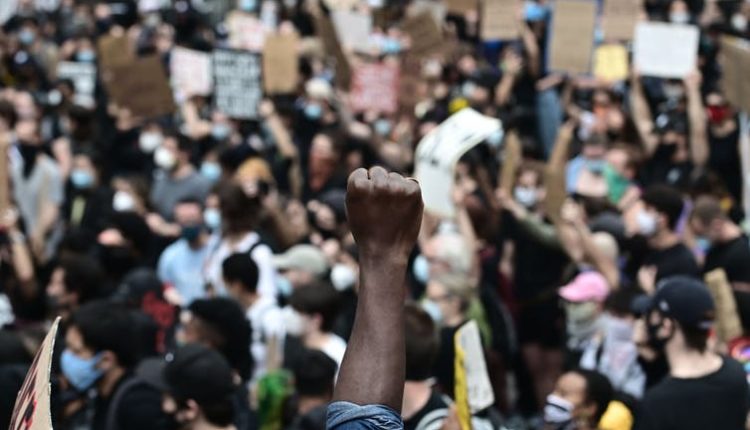 Racial Justice protesters in New York City.