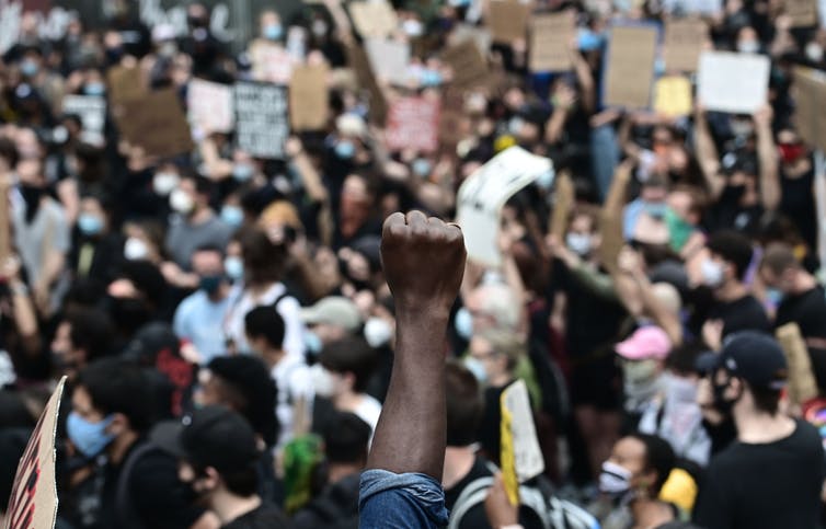 Racial Justice protesters in New York City.